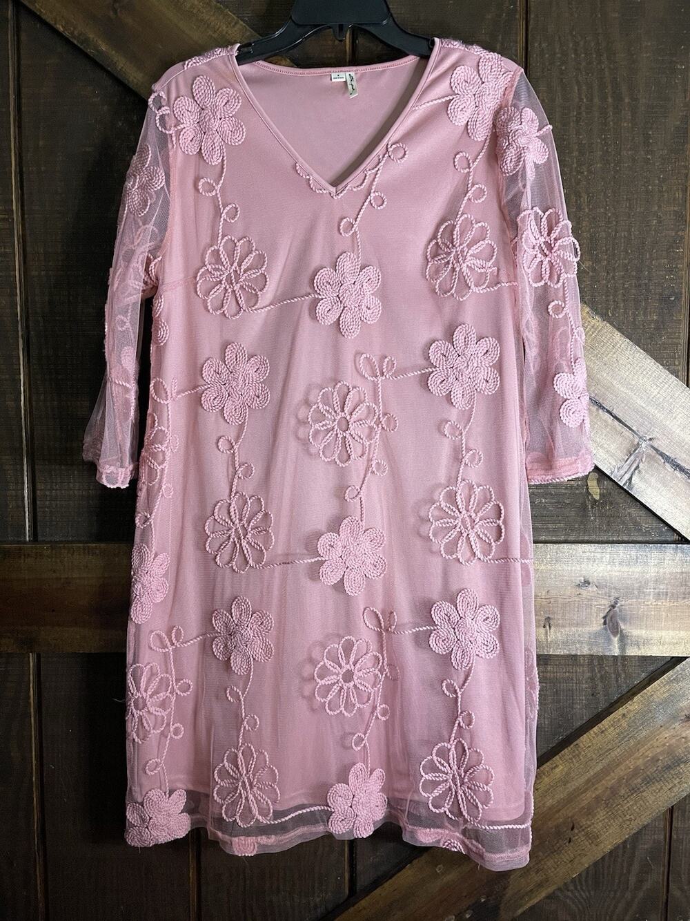 ULTRA PINK Floral Lace Dress Women’s Size Medium Party Holiday Wedding Summer